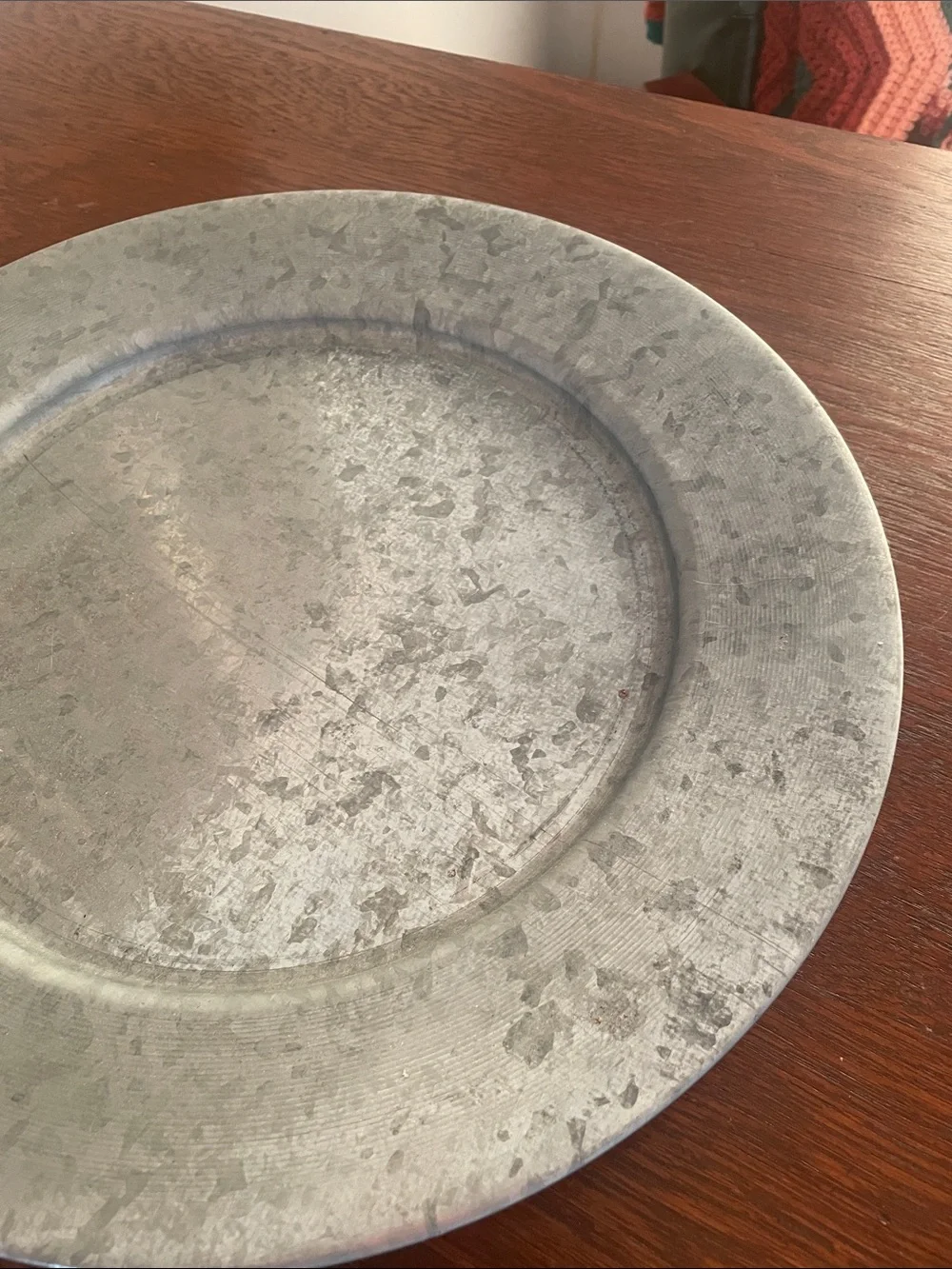 Classic Pewter Charger Plate - Silver set of 5